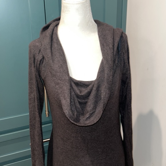 NWT Chelsea28 Off The Shoulder Long Sleeve Midi Dress Grey Dark Charcoal Heather - Picture 4 of 8